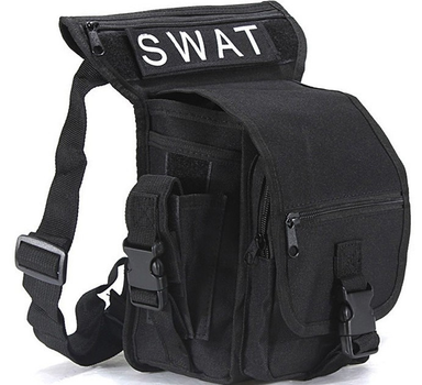 Тактическая поясная сумка Swat Tactical с набедренным креплением Black (300-black)