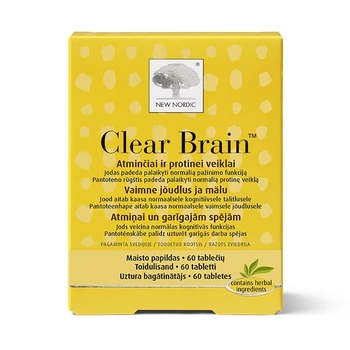 Вітаміни для покращення пам'яті Clear Brain New Nordic 60 таблеток