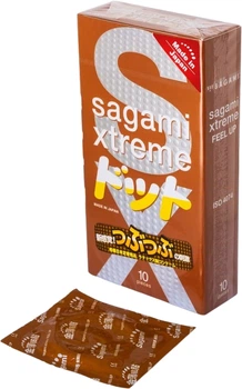 Презервативи Sagami Xtreme Feel-Up Ребристі 10 шт (ROZ6400229300)