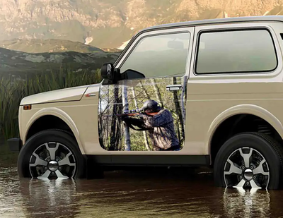 Наклейки на авто ARB 3D TUNING STUDIO Охота 1100х680х0.15мм=2штуки