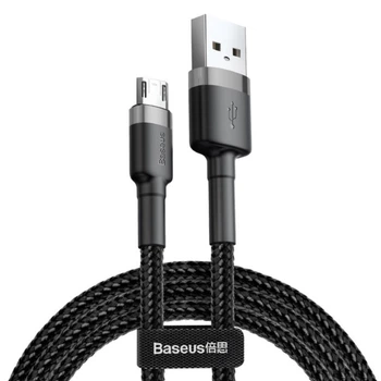 Кабель Baseus Cafule Micro USB 2.4A (1m) (gray/black)