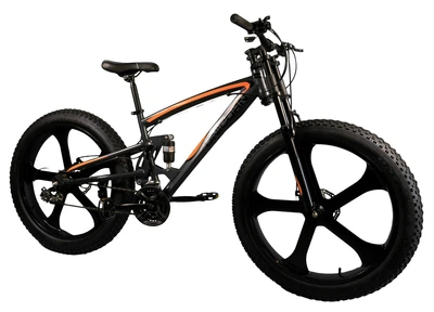 Гірський велосипед Unicorn фетбайк Fet-Bike 26" Рама 17 сіро-жовтогарячий