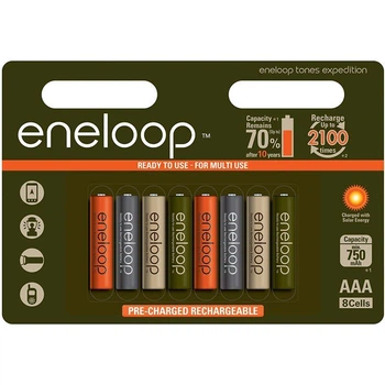 Акумулятори Eneloop Expedition AAA 750 мАч, блістер 8 шт. (16205)