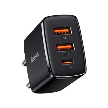 СЗУ Baseus Compact Quick Charger 2U+C 30W EU Black CCXJ-E01