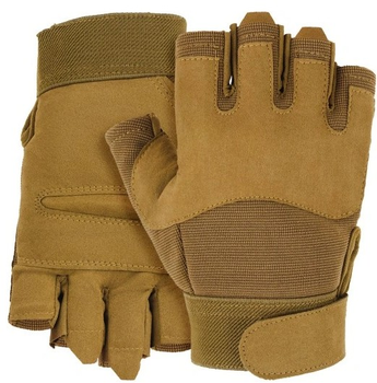 Перчатки мужские Mil-Tec размер М для полиции с защитой от ударов защита рук на липучке и дышащим материалом гибкие Койот