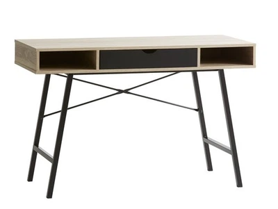 Стіл письмовий 48x120 дуб/чорний