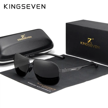 Мужские поляризационные солнцезащитные очки KINGSEVEN N7188 Black Gray
