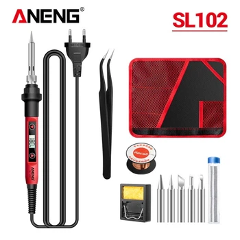 Комплект электрический паяльник ANENG SL102 60 Вт с регулировкой температуры 180-520 градусов