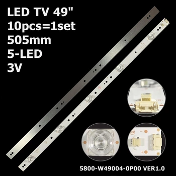 LED підсвітка TV 49" 5800-W49004-0P00 SW49D05-ZC14CG-03 CRH-A49353510055BAREV1.0B 10pcs=1set