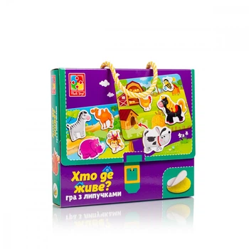 Игра с липучками Vladi Toys "Хто де живе" (Укр) (VT1302-26)
