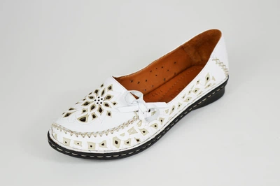 Балетки Evromoda 31459 білий шкіра 40