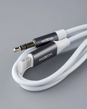 Кабель Lightning-AUX (3.5 мм. mini jack) Moxom MX-AX21 Білий (1 м)