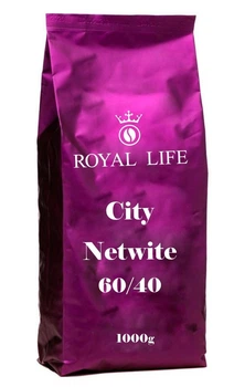 Кофе в зернах Royal-Life Купаж City Netwite 60% арабика 40% робуста 1 кг