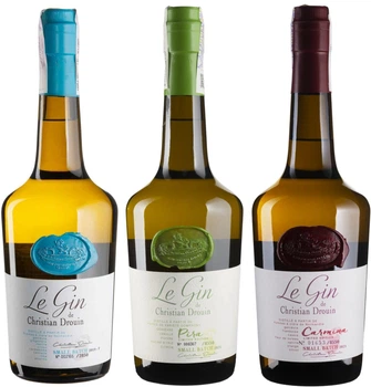 Набір джин Christian Drouin Le Gin 0.7 л 42% + Le Gin Pira 0.7 л 42% + Le Gin Carmina 0.7 л 42% (2021000138768)
