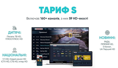 Sweet Tv офіційний стартовий пакет Тариф "S" на 1 місяць для 5 пристроїв