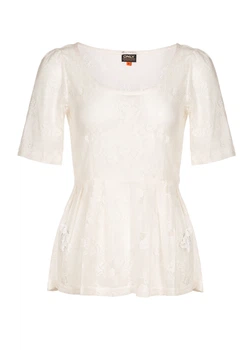 Женская белая кружевная блузка Only XL Stk002008