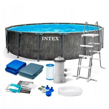 Бассейн каркасный Intex 26744, фильтр-насос в комплекте, круглый, 549x122 см