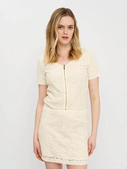 Платье-футболка короткое женское La Redoute XAZ070030JJOJ 42 Молочное (DD8000001294899)
