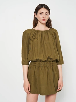 Платье короткое женское La Redoute XAZ071227FNDE 40 Горчичное (DD8000001318342)