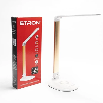 Настільна світлодіодна лампа 10Вт Gold,3000-6000K, TM ETRON 1-EDL-422