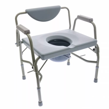 Крісло туалет баріатричне алюмінієве з відкидними підлокітниками MED1-N34 (MED1-N34)