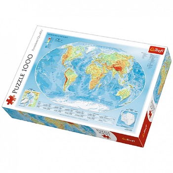 Puzzle Trefl Fizyczna mapa świata 1000 elementów (10463)