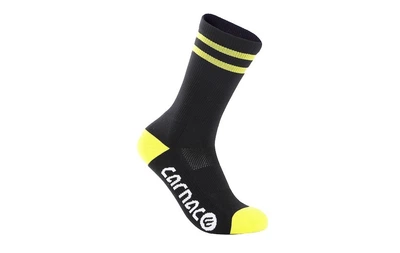 Велоноски унисекс Carnac Stripe Perform Cycling черно-желтые S-M (EU 39-42)