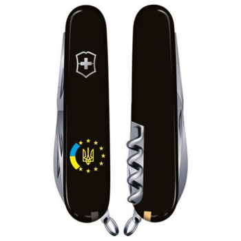 Ніж Victorinox Climber Ukraine Black "Україна ЄС" (1.3703.3_T1130u)