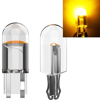 T10 W5W LED COB лампочка автомобильная светодиодная - желтый. арт-100078ж