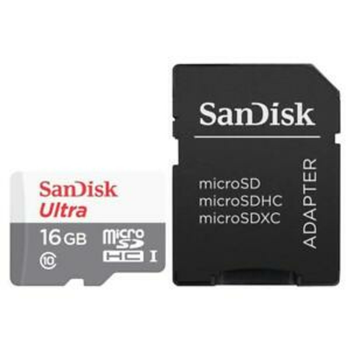 microSDHC (UHS-1) SanDisk Ultra 16Gb class 10 (80Mb/s) (adapter SD)