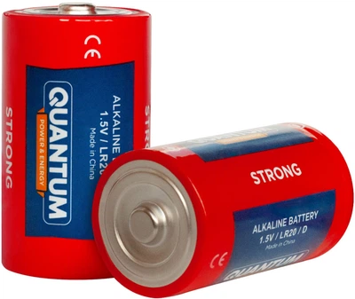 Щелочная батарейка Quantum Strong D/LR20 2 шт./уп shrink (6973467010025)