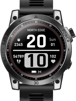 Мужские часы North Edge CrossFit GPS Black с компасом