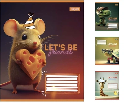 Набір учнівських зошитів 1 Вересня Let`s be friends формат А5, 12 арк. в лінійку 25 шт. 766282