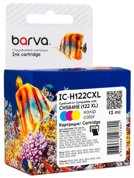 Картридж Barva совместимый с HP 122XL (CH564HE) 13 мл, 3 color C/M/Y (IC-H122CXL)