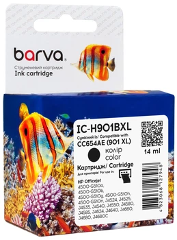 Картридж Barva сумісний з HP 901XL (CC654AE) 14 мл, Black (IC-H901BXL)