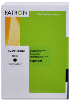 Картридж Patron совместимый с Canon PFI-120BK (2885C001AA) 130 мл, Black (PN-PFI120BK)