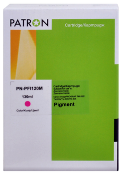 Картридж Patron совместимый с Canon PFI-120M (2887C001AA) 130 мл, Magenta (PN-PFI120M)