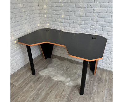 Стіл комп'ютерний геймерський ігровий DROM Призма Black/Orange комп'ютерний стіл