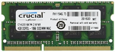 Пам'ять Crucial 4 GB SO-DIMM DDR3 1066 MHz (CT4G3S1067M)