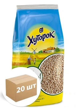 Крупа перловая №1 ТМ "Хуторок" 800 гр упаковка 20 шт (99403)