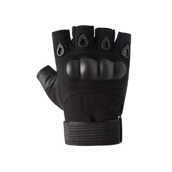 Штурмові рукавички без пальців Combat похідні захисні армійські Чорний - L (Kali)