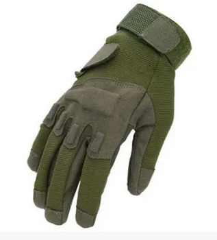 Защитные рукавицы FQ16S003 полнопалые перчатки с оболочкой для костяшек рук воздухопроницаемые регулировка манжетов на липучке оливковые L (Kali)