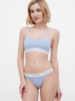 Комплект (топ + трусики-бикини) Apriori Bralette Tanga AU-200213 L Голубой (ROZ6400175698)