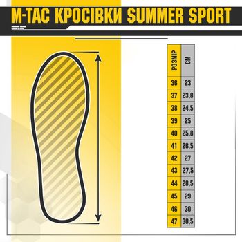 Чоловічі тактичні кросовки літні M-Tac розмір 44 (28,5 см) Олива (Зелений) (Summer Sport Dark Olive)