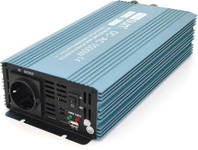 Инвертор напряжения MexxSun MXS-1500, 24V/220V, 1500W с модифицированной синусоидой, 2 Shuko, клемные провода, Q4 (YT29231)