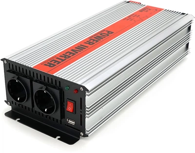 Инвертор напряжения Ritar RSX-2500, 12V/220V, 2500W с аппроксимированной синусоидой, 2xShuko, 1xUSB, клеммные провода, BOX, Q4 (YT28842)
