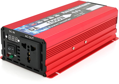 Інвертор напруги Voltronic DA-1600M (DC:800W), 12/220V з апроксимованою синусоїдою, 1 універсальна розетка, клемні дроти, Q24 (YT28541)