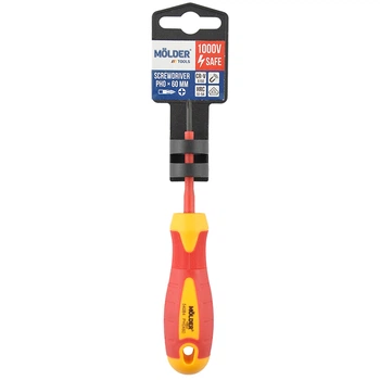 Викрутка Molder хрестова діелектрична VDE 1000В, PH0x60mm (MT35103)