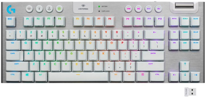 Клавіатура бездротова Logitech G915 Gaming TKL LIGHTSPEED Wireless RGB Mechanical White (920-009664)