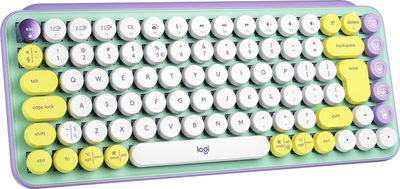 Klawiatura bezprzewodowa Logitech POP Keys Bezprzewodowa klawiatura mechaniczna Daydream Mint (920-010736)